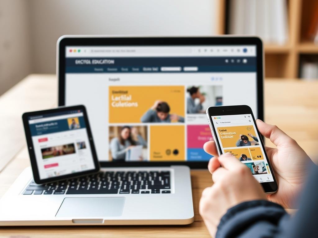 Akses lintas platform pada berbagai perangkat untuk Platform Pendidikan Digital Akses lintas platform pada berbagai perangkat untuk Platform Pendidikan Digital
