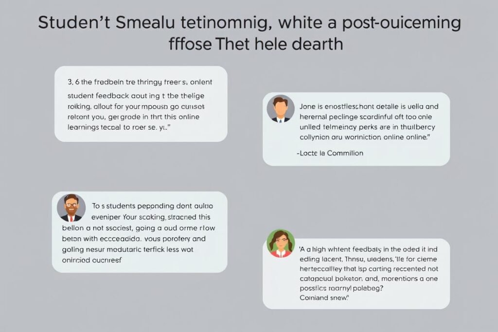 Student testimonials about e-learning effectiveness during pandemic displayed as quotes Student testimonials about e-learning effectiveness during pandemic displayed as quotes