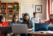Students attending online classes during the e-learning effectiveness during pandemic period