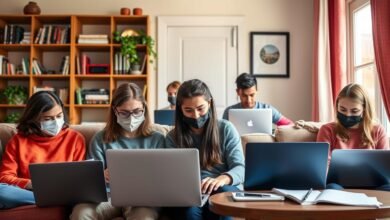 Students attending online classes during the e-learning effectiveness during pandemic period