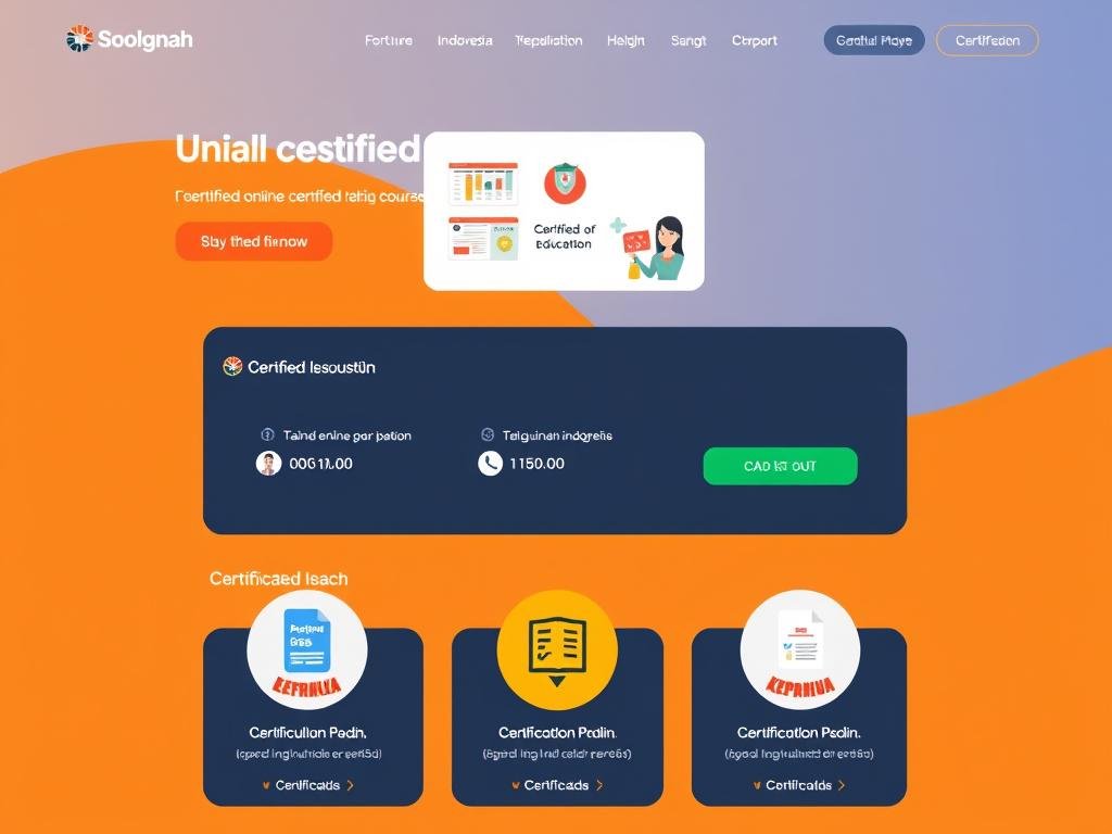 Tampilan kursus online bersertifikat pada Platform Pendidikan Digital Tampilan kursus online bersertifikat pada Platform Pendidikan Digital